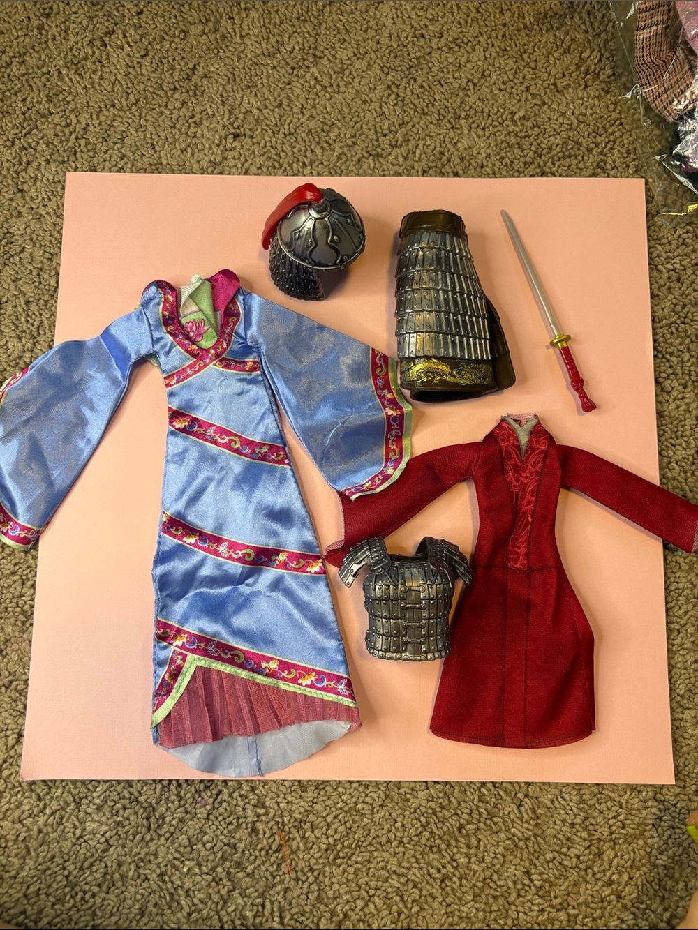 Mulan reflections doll clothes and accessories